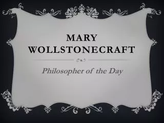 Mary Wollstonecraft