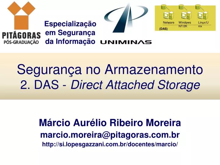 seguran a no armazenamento 2 das direct attached storage