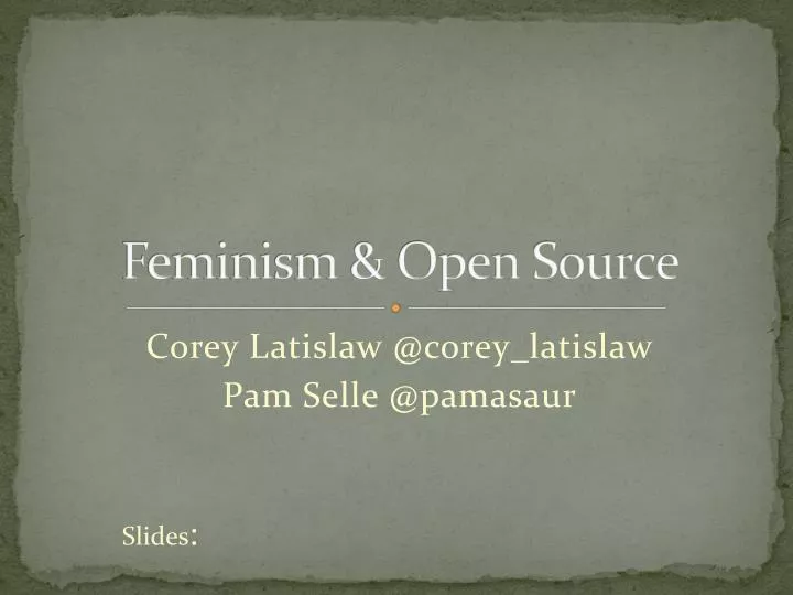feminism open source