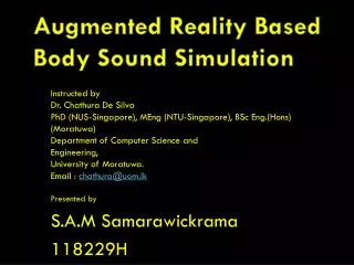 Augmented Reality Based Body Sound Simulation