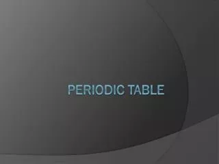 periodic table