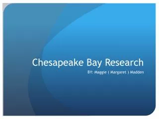 chesapeake bay research