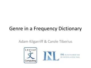 Genre in a Frequency Dictionary