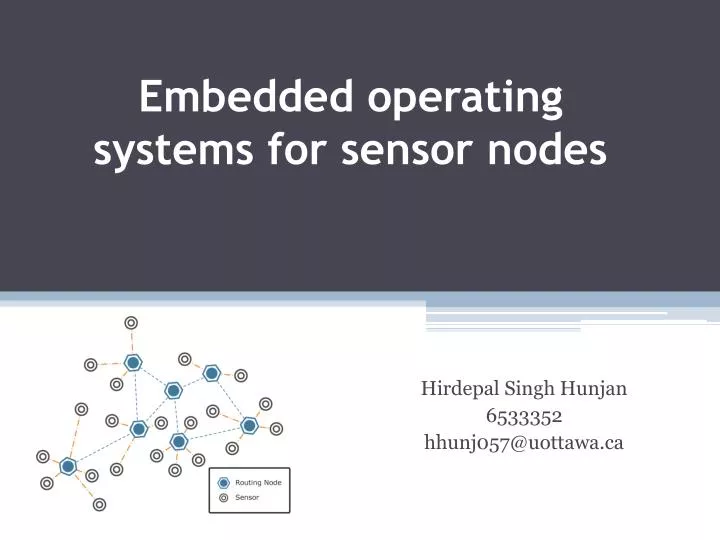 embedded operating systems for sensor nodes