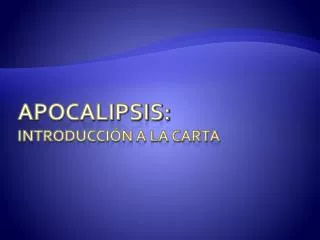 apocalipsis introducci n a la carta