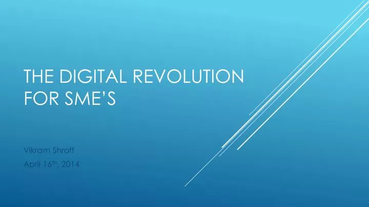 the digital revolution for sme s