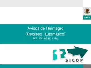 avisos de reintegro regreso autom tico wf avi rein 2 ra