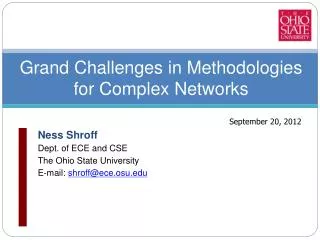 Grand Challenges in Methodologies for Complex Networks