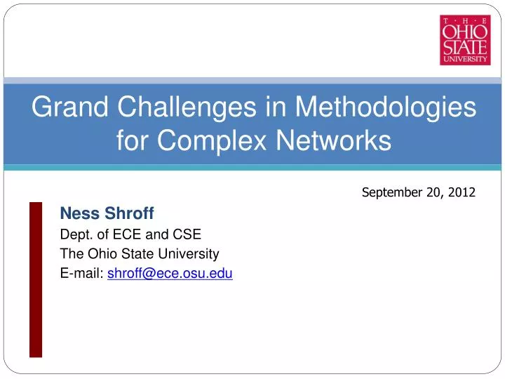 grand challenges in methodologies for complex networks