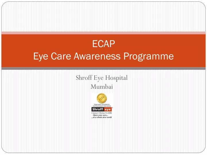 ecap eye care awareness programme