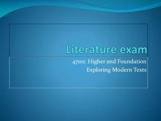 Literature exam