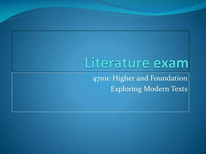 literature exam