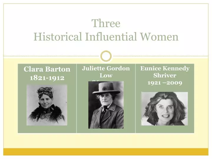 three historical influential women