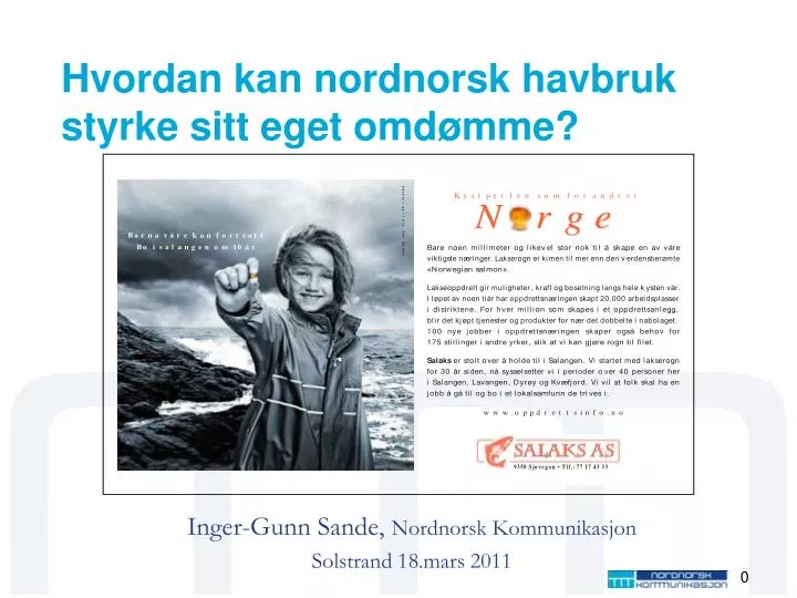 hvordan kan nordnorsk havbruk styrke sitt eget omd mme