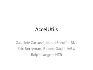 AccelUtils