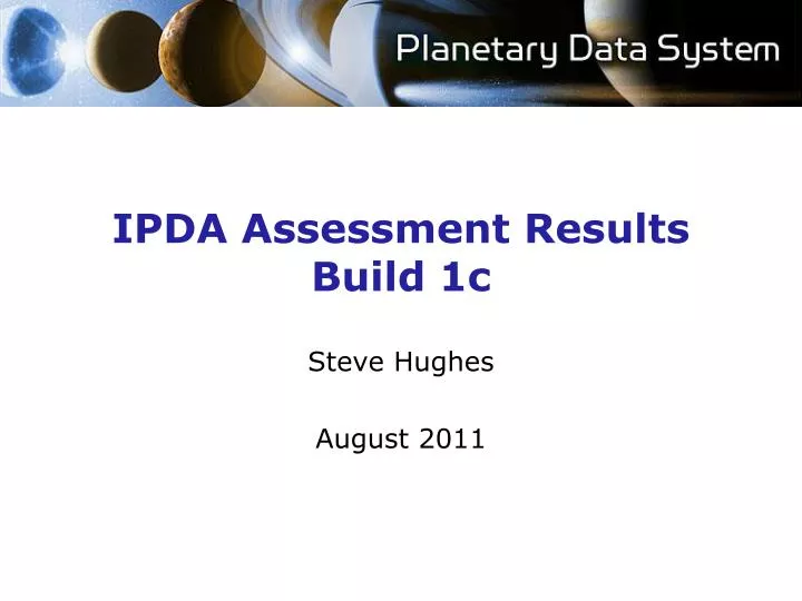 ipda assessment results build 1c