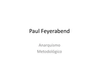 paul feyerabend
