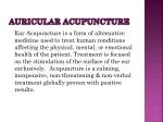 Auricular Acupuncture