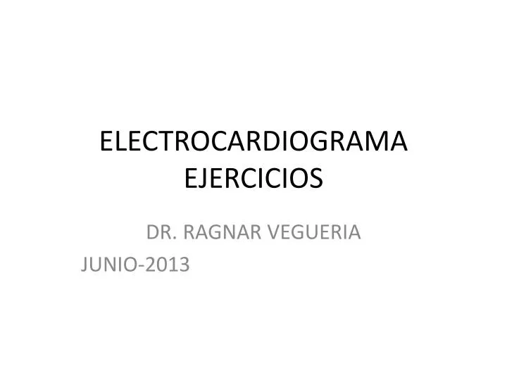 electrocardiograma ejercicios