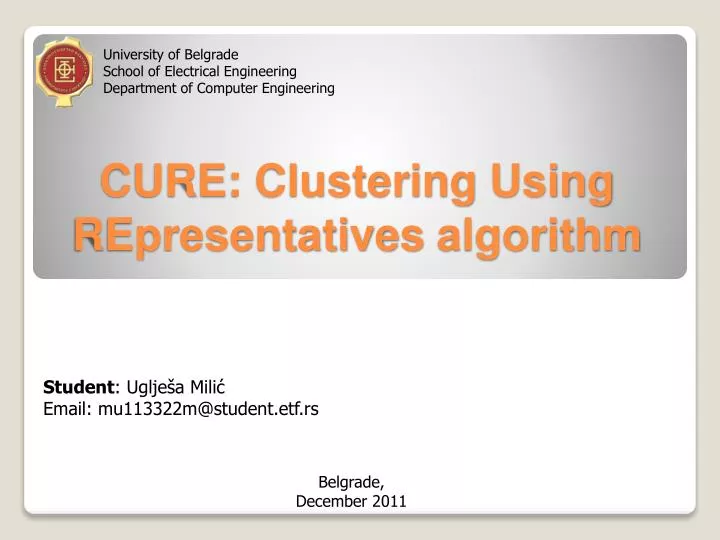 cure clustering using representatives algorithm