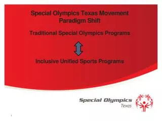 Special Olympics Texas Movement Paradigm Shift