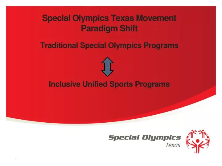 special olympics texas movement paradigm shift
