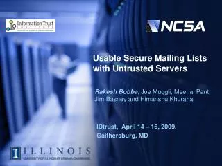 Usable Secure Mailing Lists with Untrusted Servers