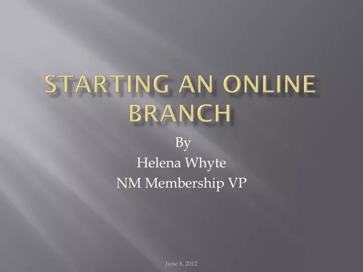 starting an online branch