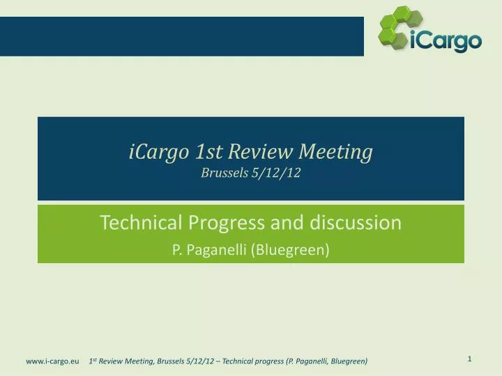 icargo 1st review meeting brussels 5 12 12