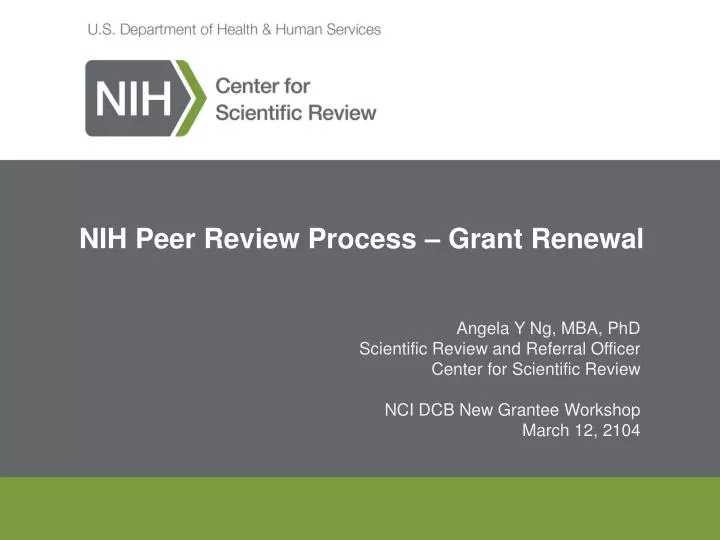 nih peer review process grant renewal