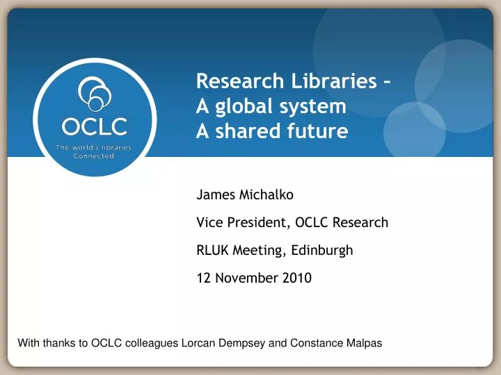 research libraries a global system a shared future