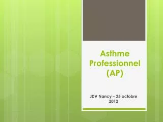 asthme professionnel ap