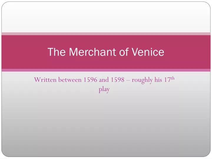 the merchant of venice