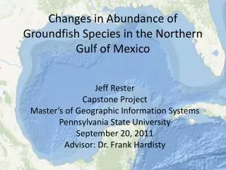 Changes in Abundance of Groundfish Species in the Northern Gulf of Mexico