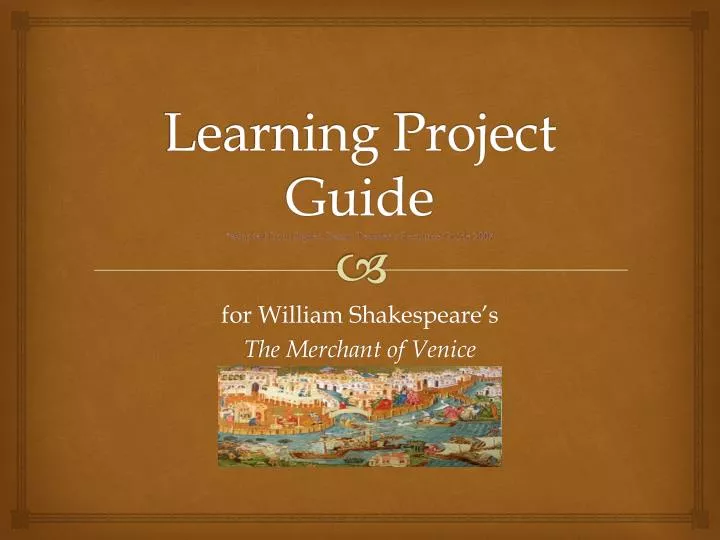 learning project guide adapted from signet classic teacher s resource guide 2007