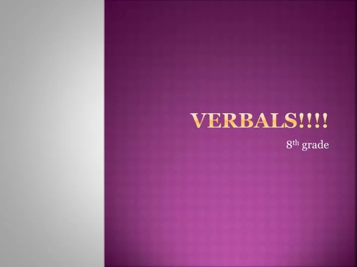 verbals