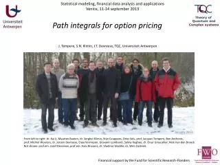 Path integrals for option pricing