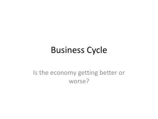 Business Cycle