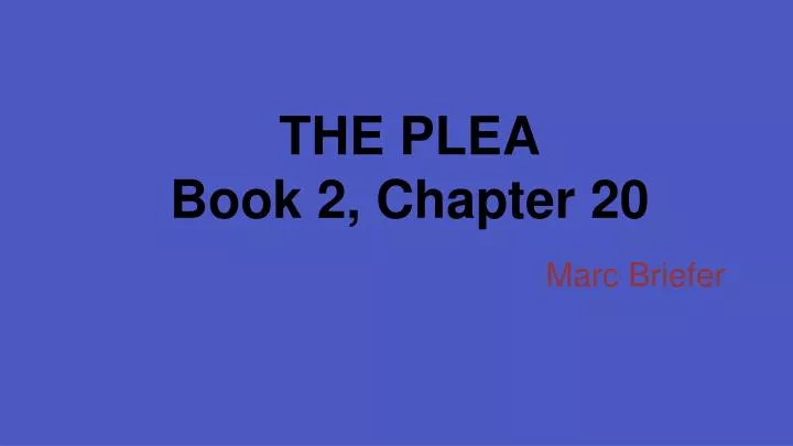 the plea book 2 chapter 20