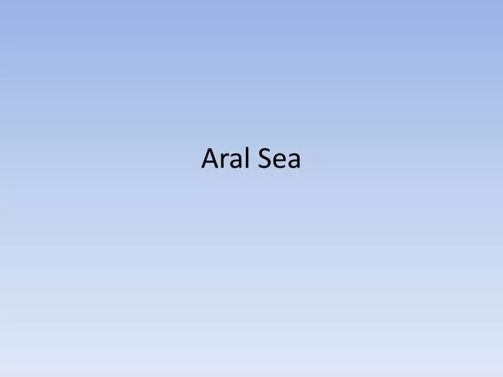 aral sea