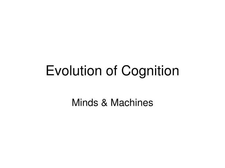 evolution of cognition