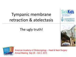 Tympanic membrane retraction &amp; atelectasis
