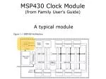 MSP430 Clock Module (from Family User’s Guide) - slide 1