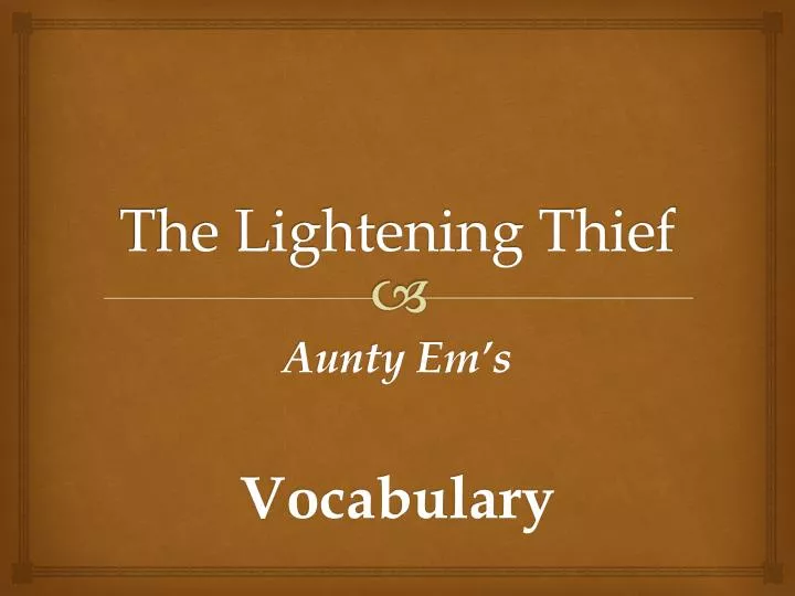 the lightening thief