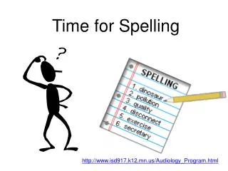 Time for Spelling