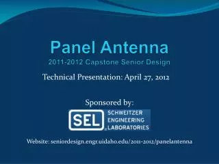 Panel Antenna 2011-2012 Capstone Senior Design