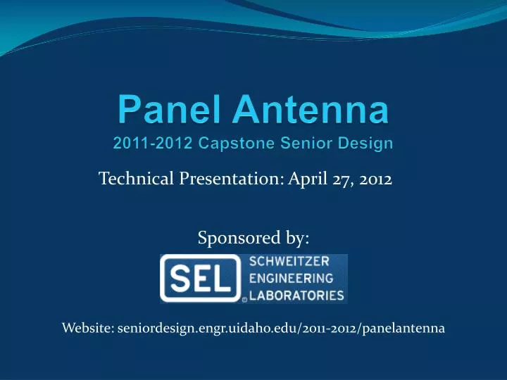 panel antenna 2011 2012 capstone senior design