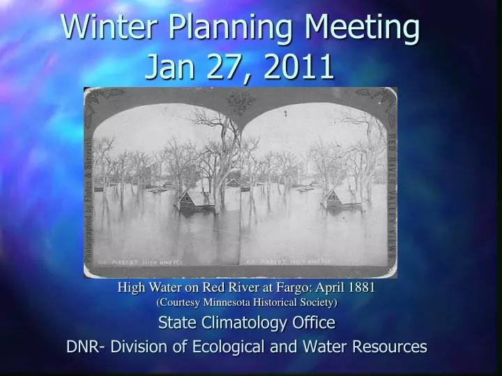 winter planning meeting jan 27 2011