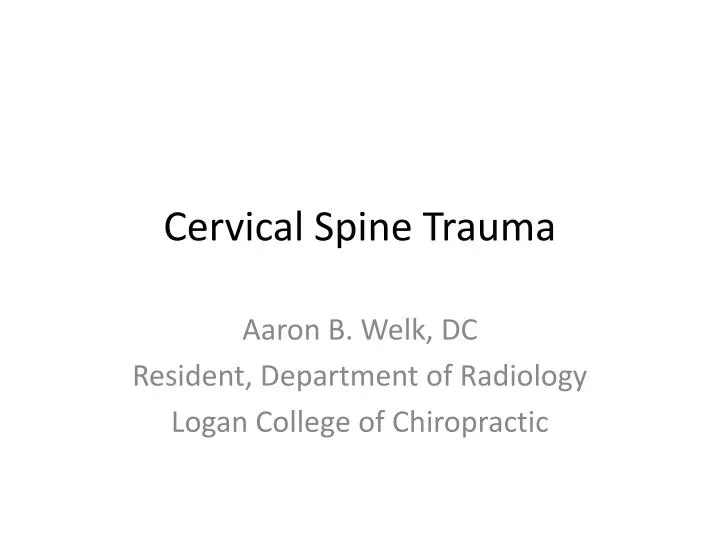 cervical spine trauma