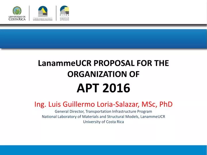 l anammeucr proposal for the organization of apt 2016